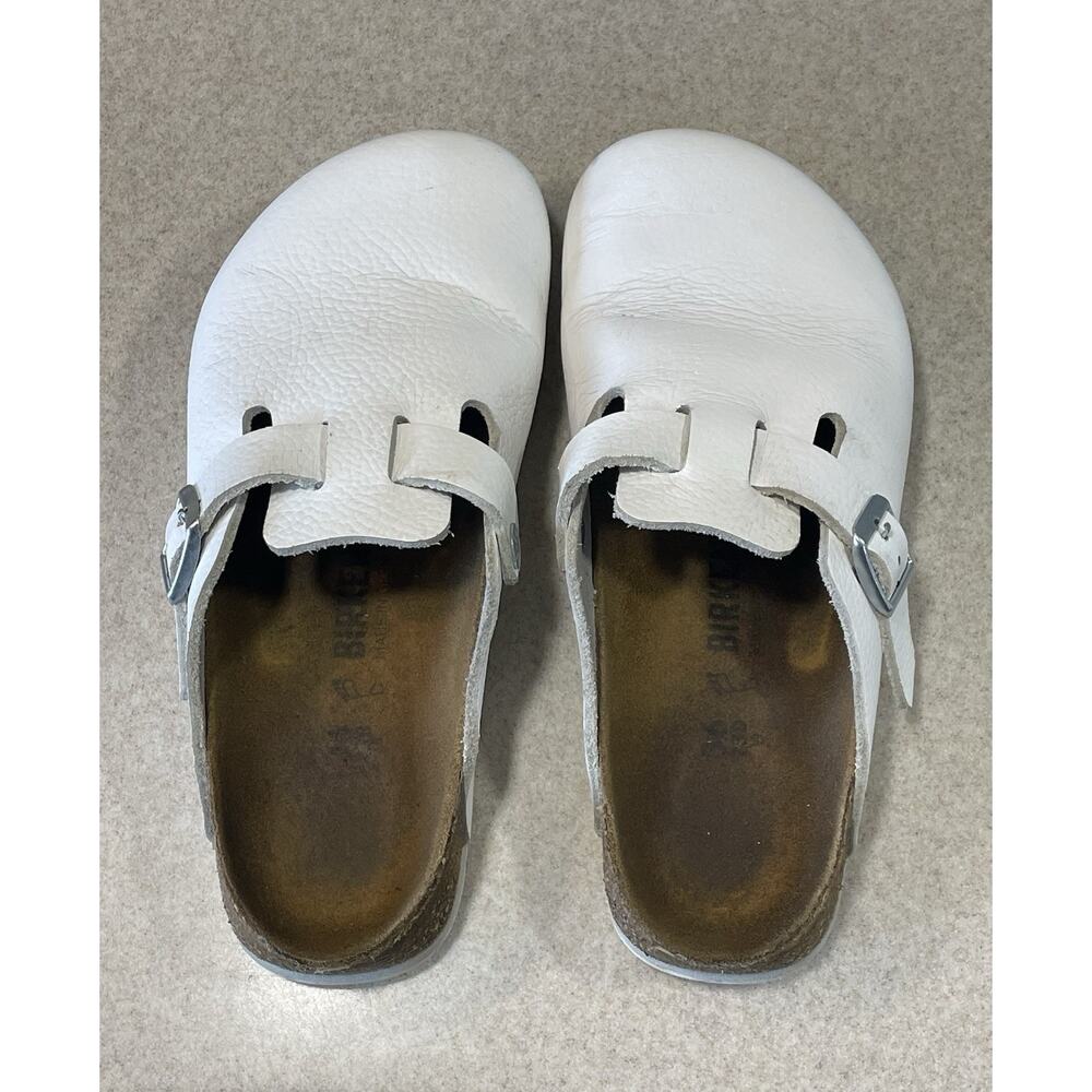 Birkenstock Boston Super Grip White Natural Leather Women’s Size 36/US 5-5.5 - Picture 4 of 14